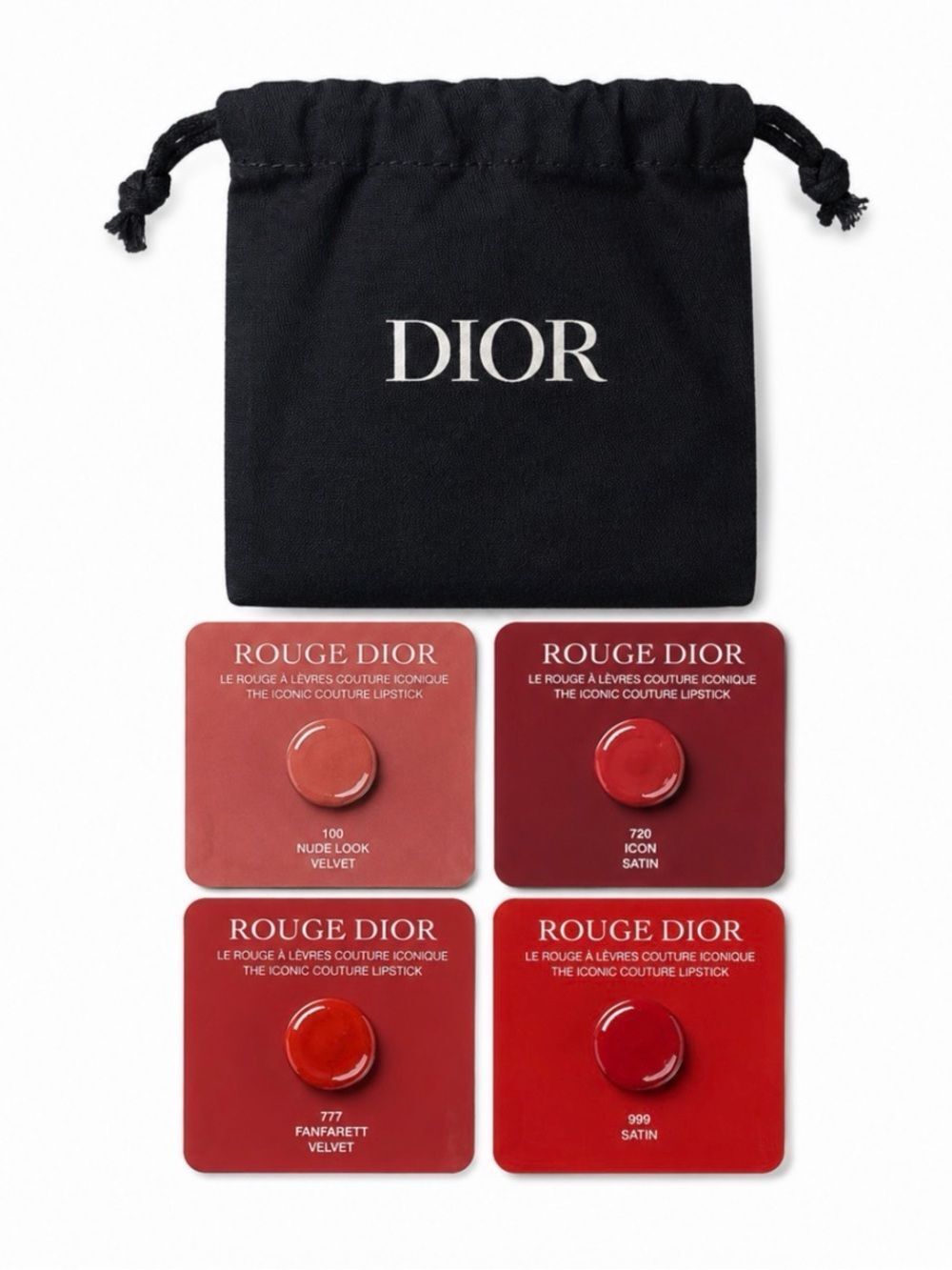 Dior Pouch and Dior Rouge Mini Lip Swatches